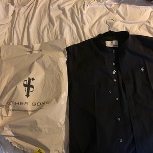 Brand new father sons slim black short sleeve